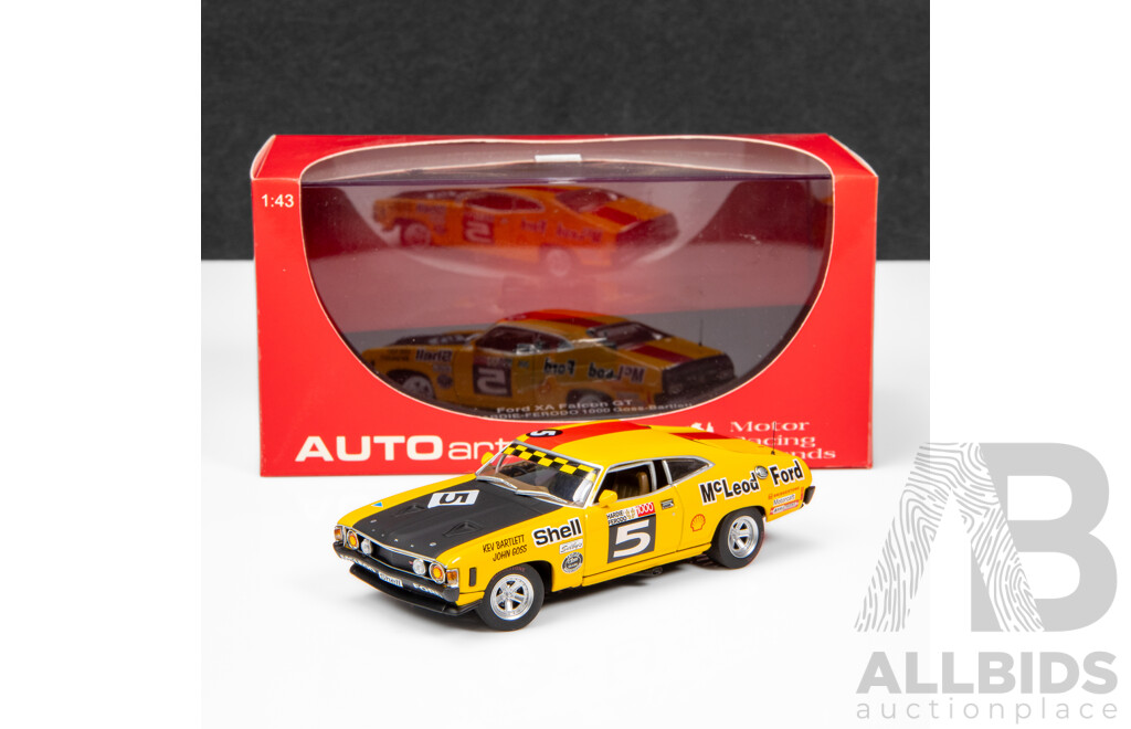 AUTOart 1973 Ford XA Falcon GT Hardtop Bathurst 1000 Goss / Bartlett #5 McLeod Ford 62/3000 1:43 Scale Model Car