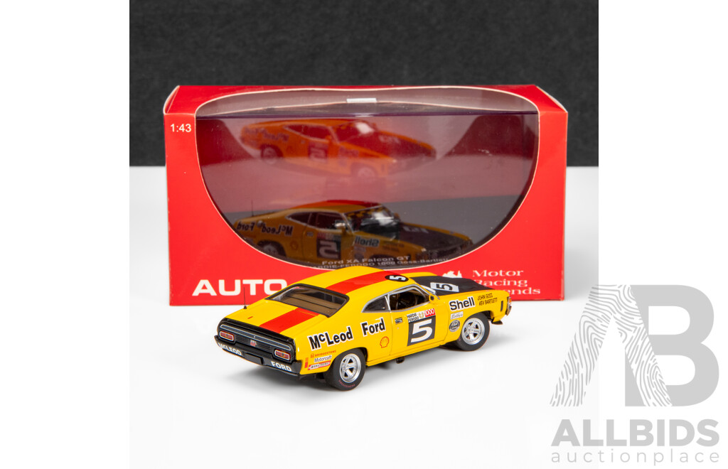 AUTOart 1973 Ford XA Falcon GT Hardtop Bathurst 1000 Goss / Bartlett #5 McLeod Ford 62/3000 1:43 Scale Model Car