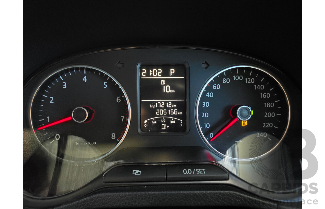 4/2013 Volkswagen Polo 77TSI Comfortline FWD 6R MY13.5 5d Hatchback White 1.2L