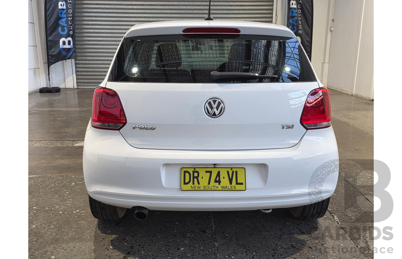 4/2013 Volkswagen Polo 77TSI Comfortline FWD 6R MY13.5 5d Hatchback White 1.2L