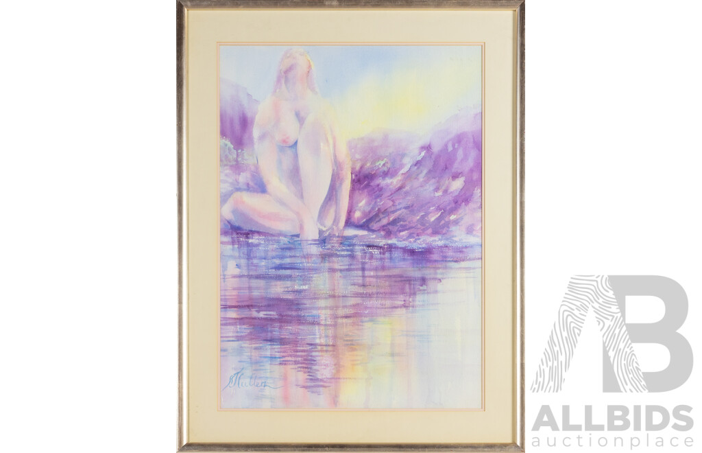 Joy Cullen, (20th Century, Australian), To Dream, Original Watercolour, 90H x 70W cm (frame)