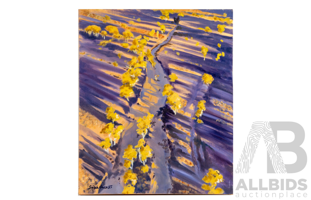 Sarah Goss, (20th Century, Australian), Central Desert (2005), Original Acrylic on Canvas, 61H x 51W cm