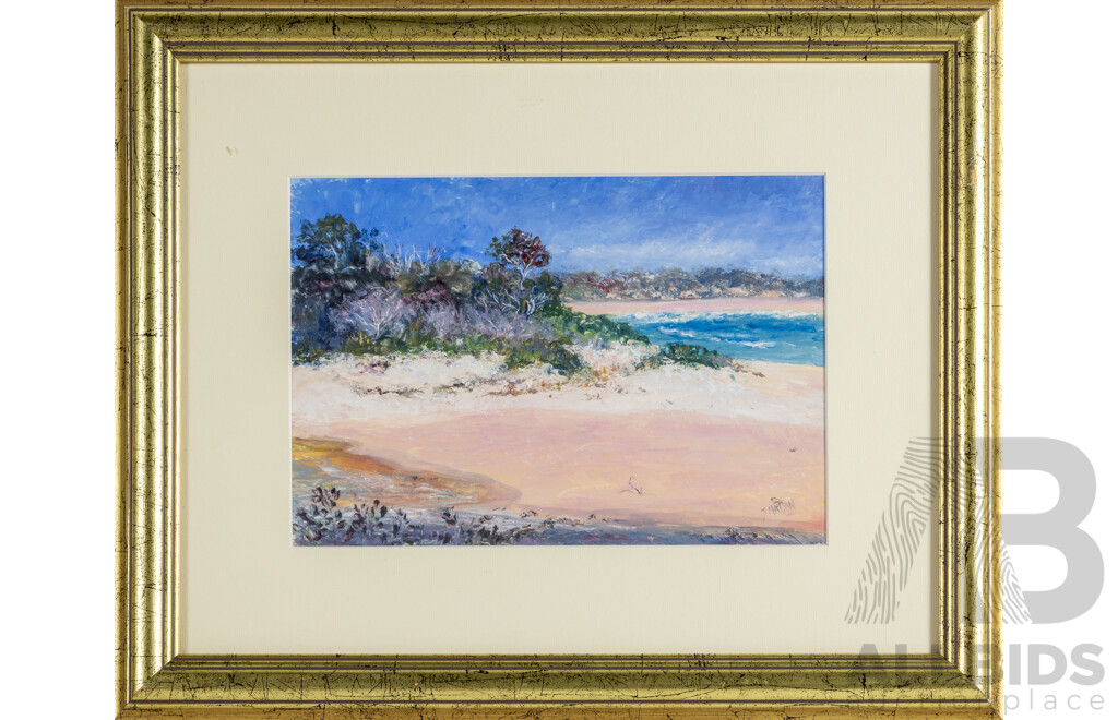 Jan Matson, (20th Century, Australian), Congo Beach, Original Oil, 40H x 49W cm (frame)