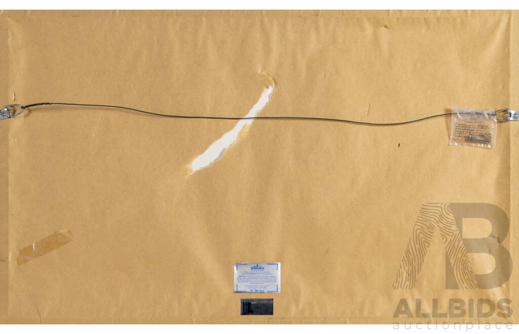 Helene Girard, (20th Century, Canadian), the Friendly Giant, Limited Editioned & Signed Original Lithograph, 53H x 86W cm (frame)