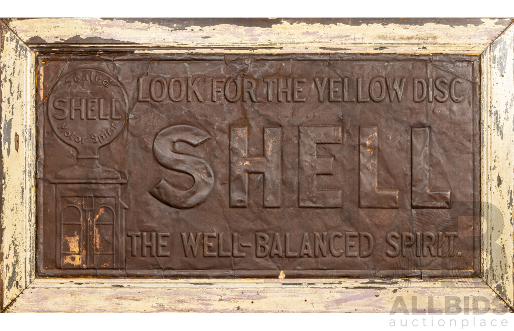 Vintage Shell Lubricant Tin Sign