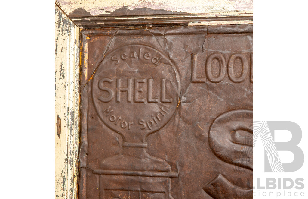 Vintage Shell Lubricant Tin Sign