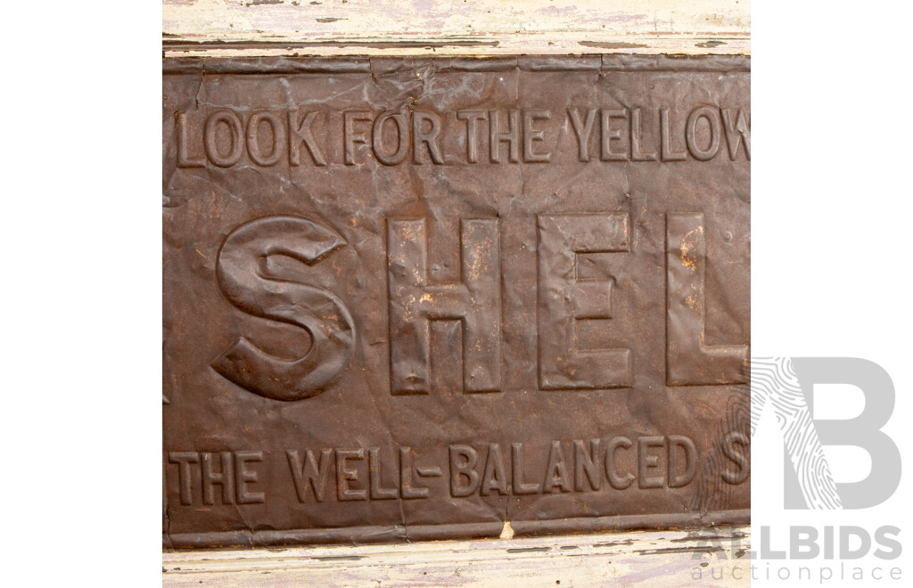 Vintage Shell Lubricant Tin Sign
