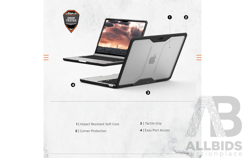 UAG 134007114340 Plyo Case for MacBook Air 13 Inch (M2-2022)