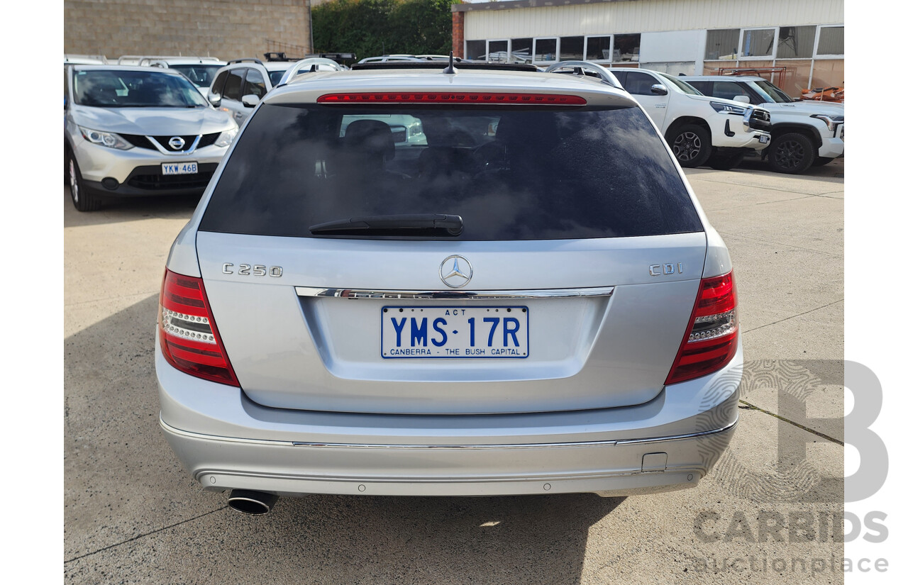 06/2012 Mercedes-Benz C250 CDI BE W204 MY12 4d Wagon Silver 2.1L