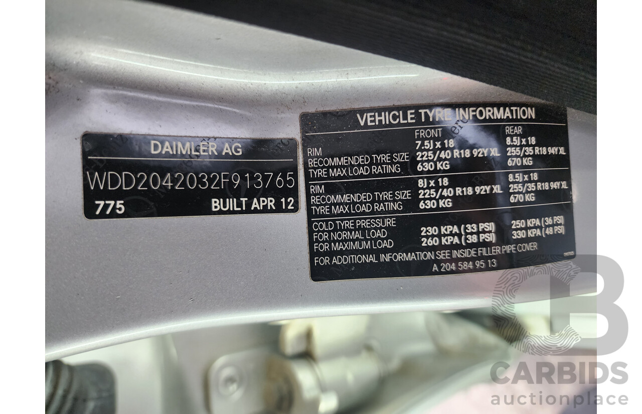 06/2012 Mercedes-Benz C250 CDI BE W204 MY12 4d Wagon Silver 2.1L