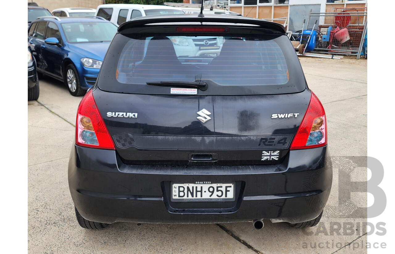 02/2010 Suzuki Swift RE.4 EZ MY07 UPDATE 5d Hatchback Black 1.5L