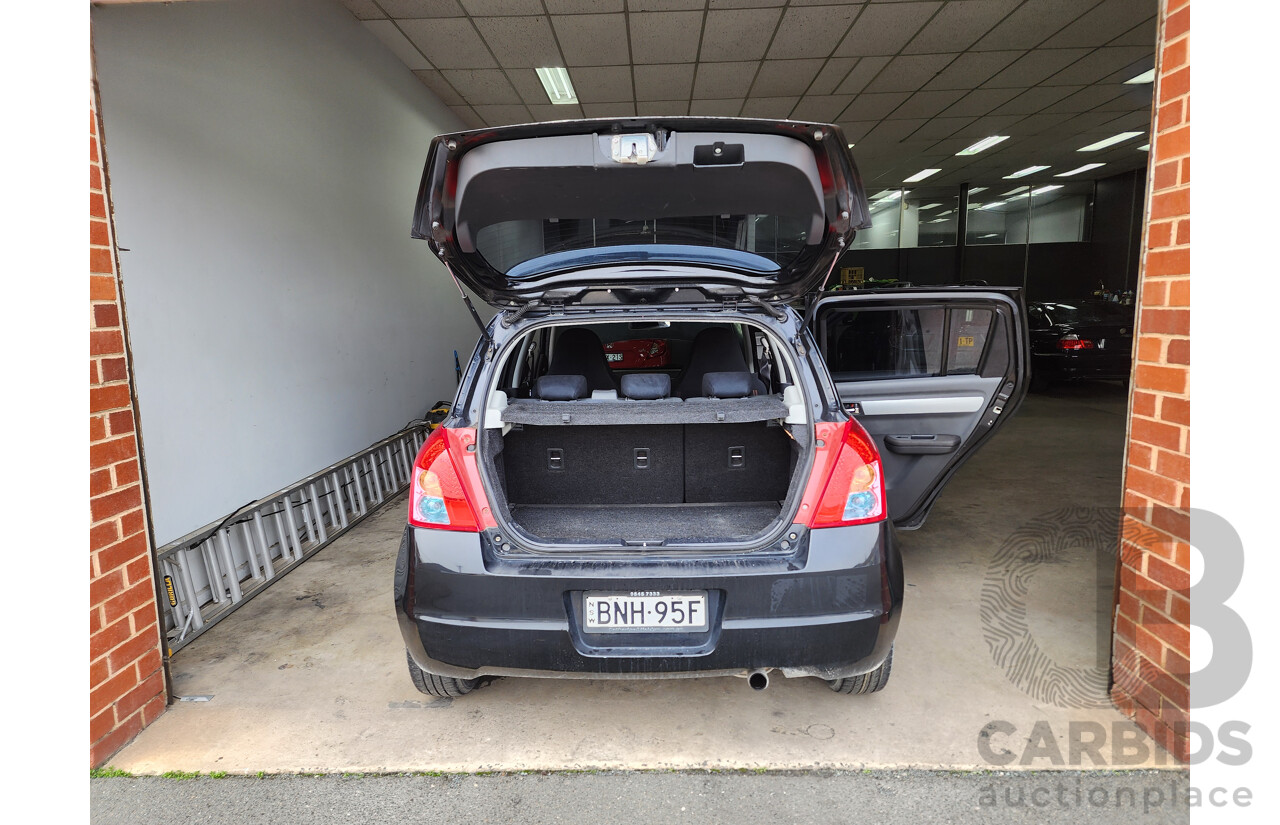 02/2010 Suzuki Swift RE.4 EZ MY07 UPDATE 5d Hatchback Black 1.5L