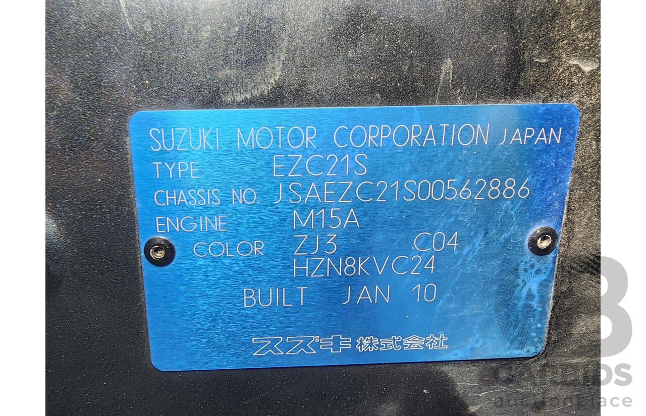02/2010 Suzuki Swift RE.4 EZ MY07 UPDATE 5d Hatchback Black 1.5L