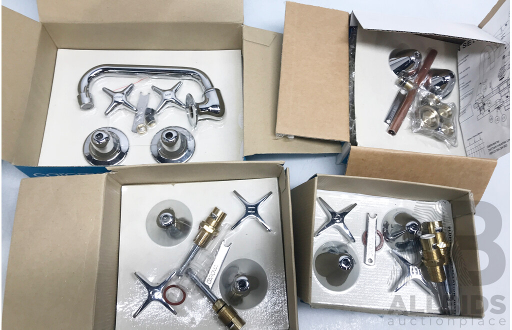 Assorted Caroma Taps Sink and Basin Sets - Lot of 4