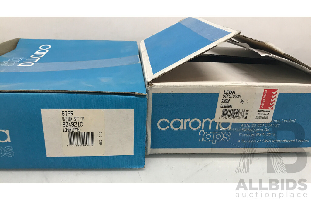Assorted Caroma Taps Sink and Basin Sets - Lot of 4