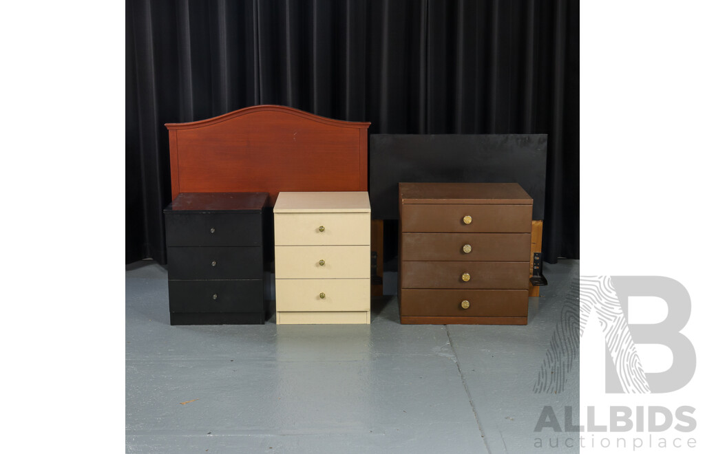 Collection of Furniture Including Bedside Tables, Coffee Table and Bedheads