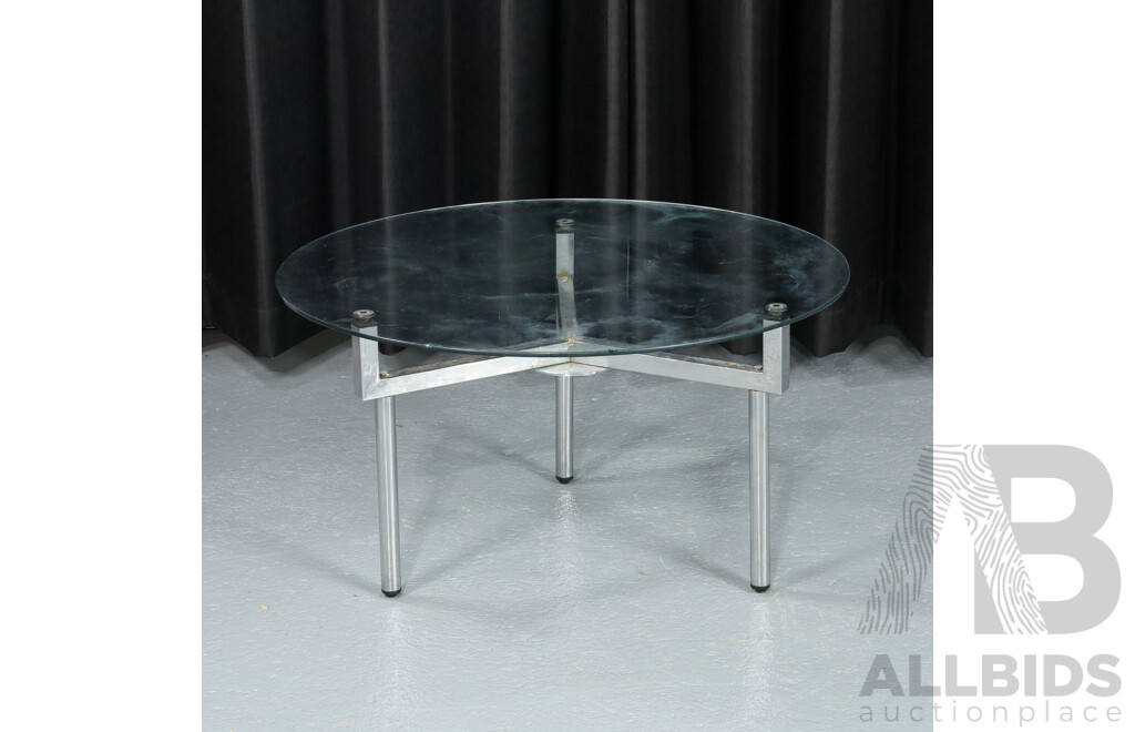 Round Fondue Glass Table