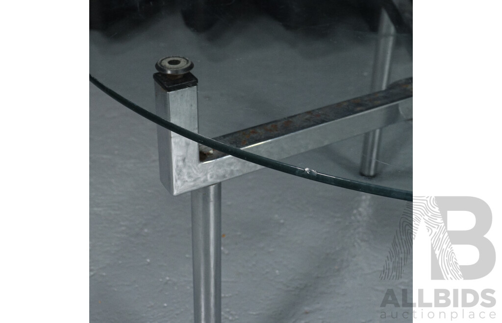 Round Fondue Glass Table