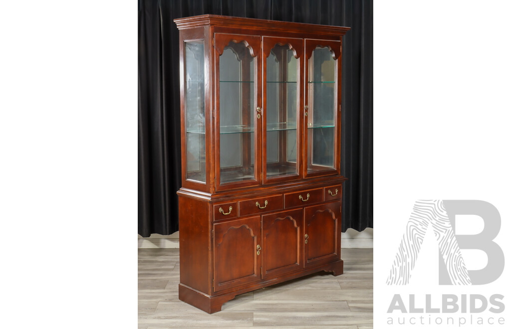 Georgian Style Bookcase with Cabinet Base by Drexel Furniture