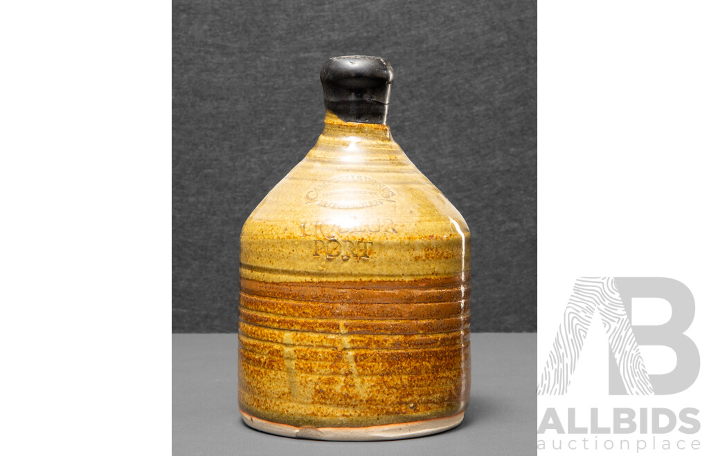 Vintage Campbells Wines Liqueur Port in Ceramic Crock