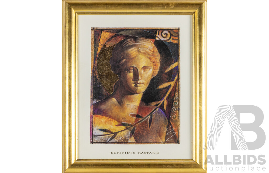 Euripides Kastaris (20th Century, Greek-American, 1960-), Venus Beta, Reproduction Print After Original with Gold Leaf, 60H x 50W cm (frame)