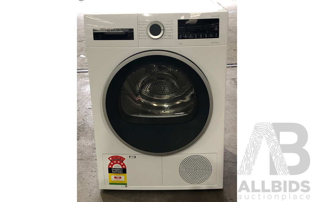 Bosch 9kg Heat Pump Condenser Tumble Dryer
