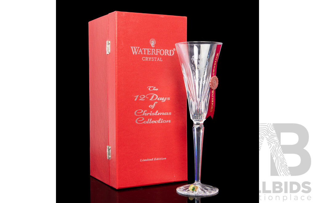 Waterford Crystal the 12 Days of Christmas 'Nine Ladies Dancing' Boxed Champagne Flute