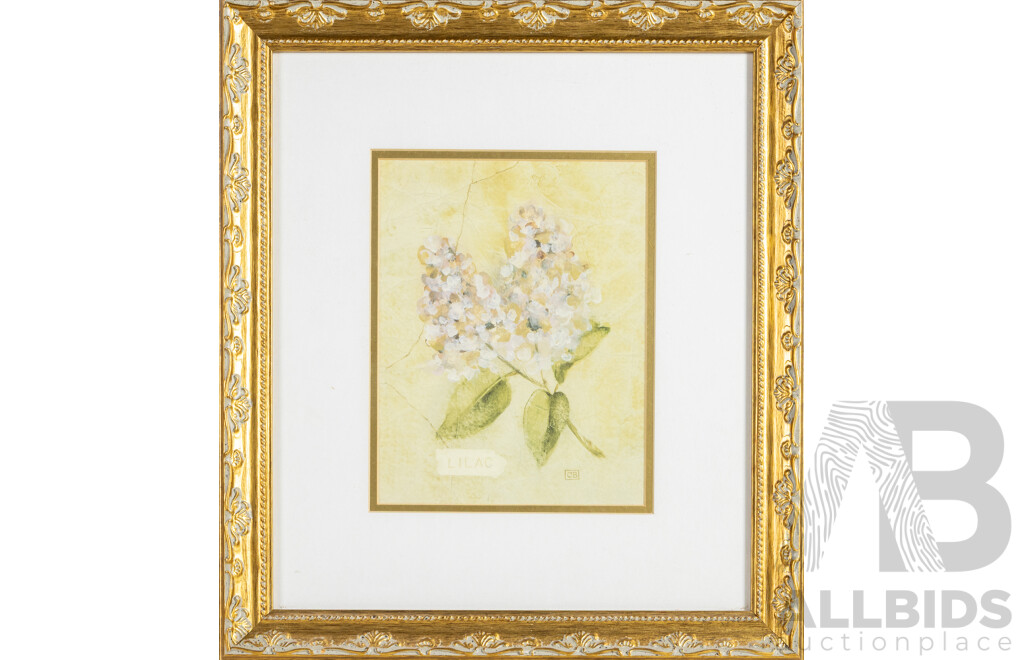 Cheri Blum (20th Century, American, 1969-2003), Magnolia & Lilac, Pair of Prints After Originals, 45H x 40W cm (frames) (2)