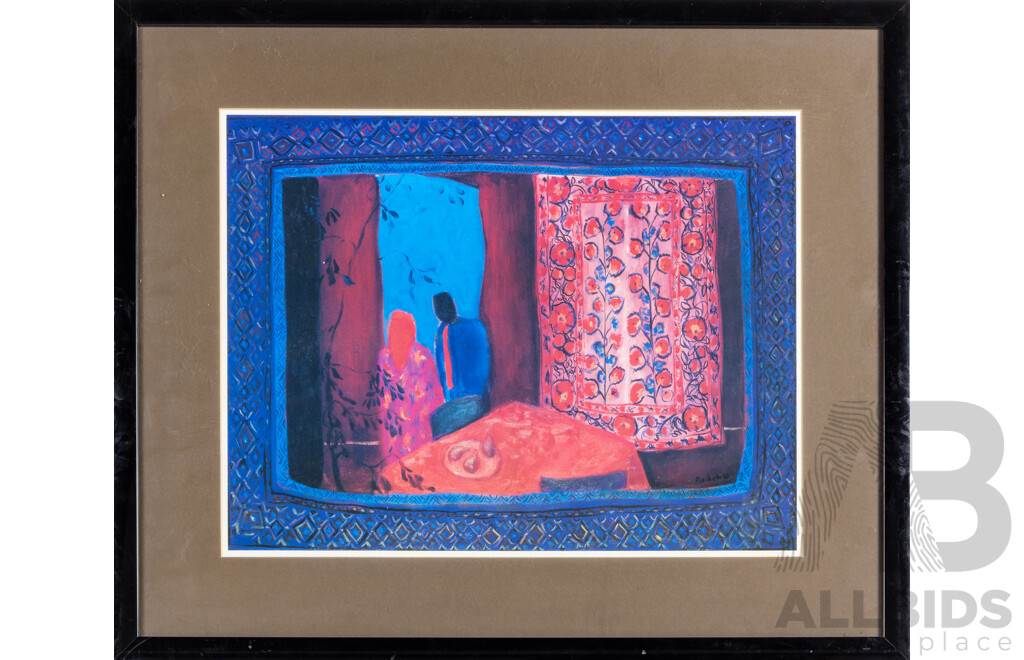 Howard Hodgkin & Beckett (20th Century), Old Money & French Window, Pair of Contemporary Colour Prints, 64H x 84W cm (frames) (2)