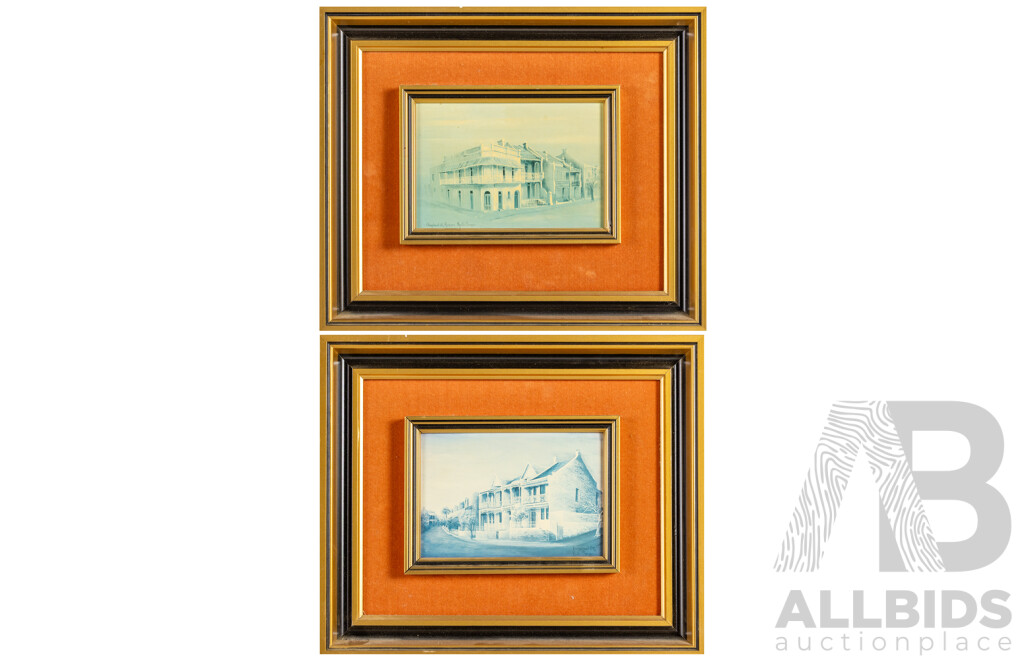 Keith Sanger (20th Century, Australian), Shepherd Street, Redfern & Liverpool Street, Pair of Vintage Prints After Original, 26H x 31W cm (frames) (2)