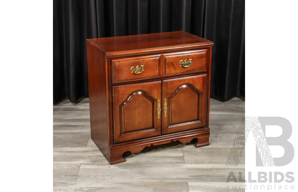 Drexel Lexington Mahogany Side Cabinet with Single Drawer and Two Doors