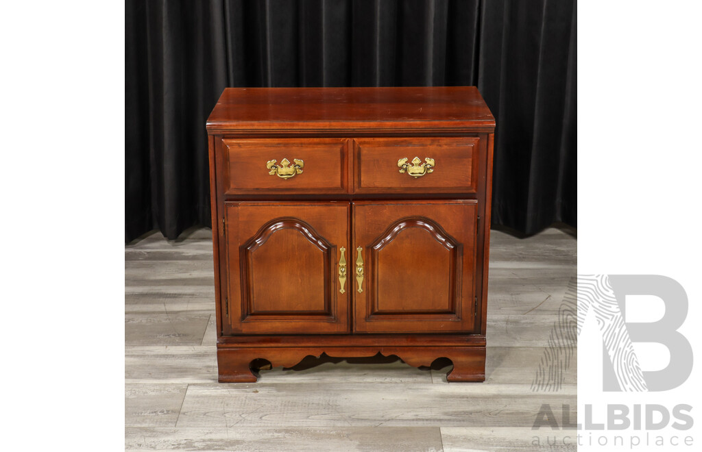 Drexel Lexington Mahogany Side Cabinet with Single Drawer and Two Doors