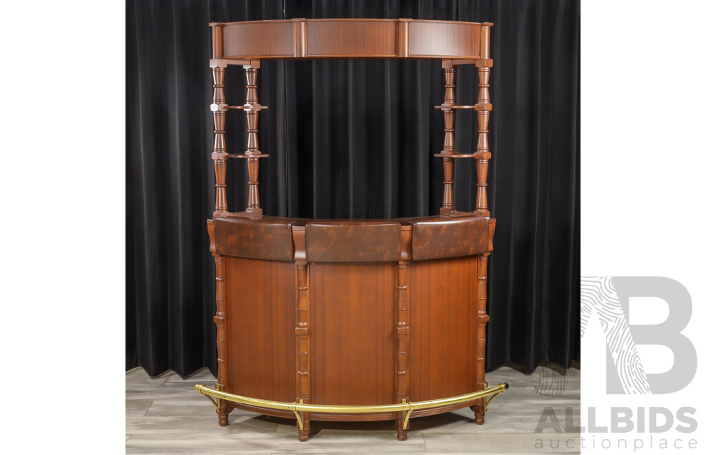 Large Two Piece Bar Unit with Four Barstools