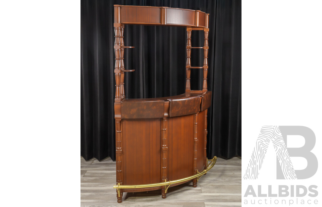 Large Two Piece Bar Unit with Four Barstools