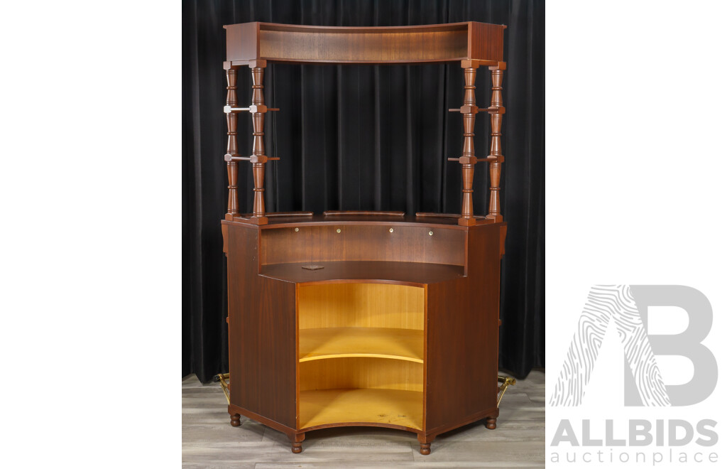 Large Two Piece Bar Unit with Four Barstools