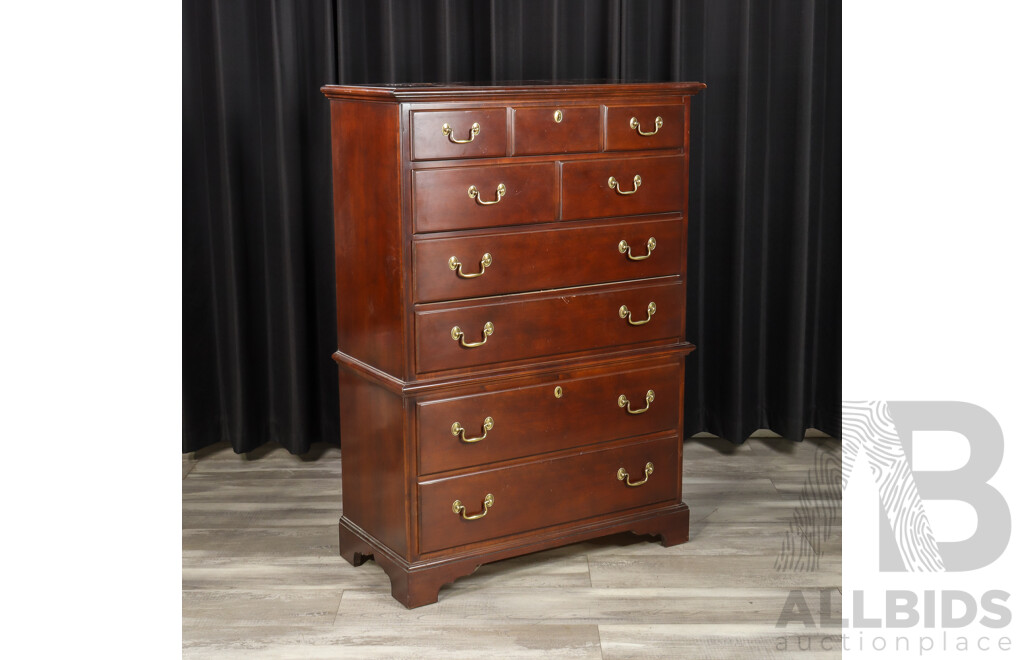 Georgian Style Chest of Six Drawers by Drexel Furnitue