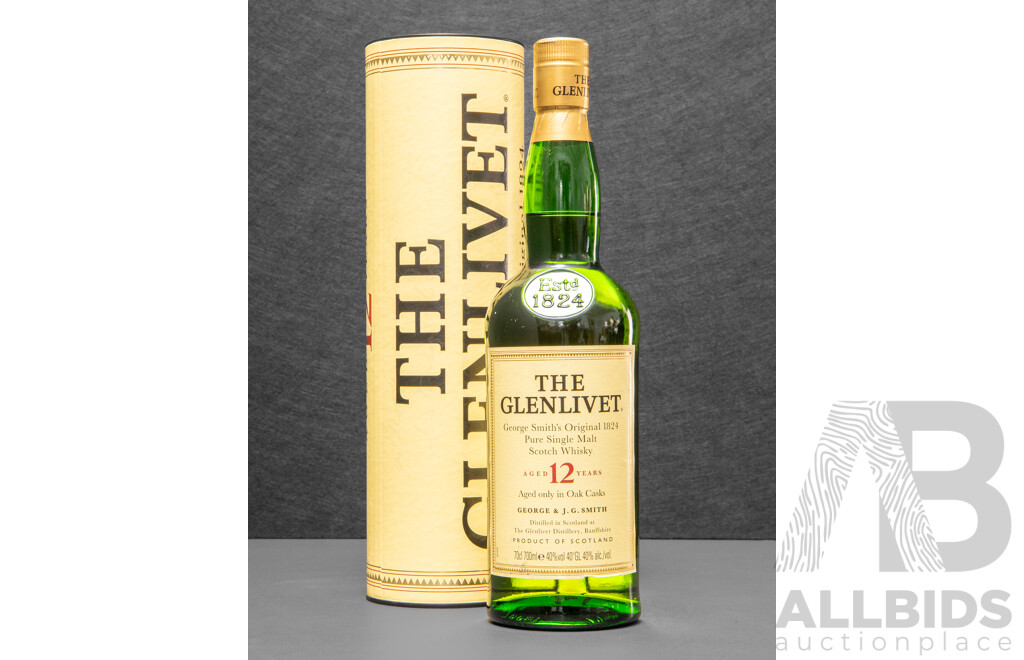 Glenlivet George Smith Original 1824 Pure Single Malt Scotch Whisky in Presentation Tube
