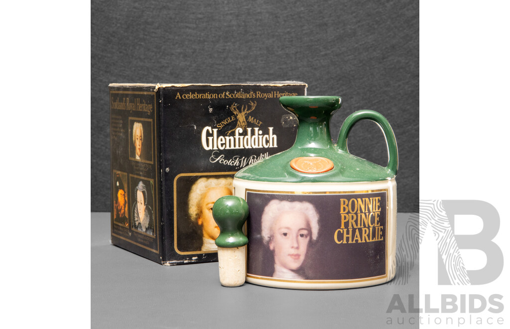 Early Glenfiddich Bonnie Prince Charlie Scotch Whisky in Presentation Box