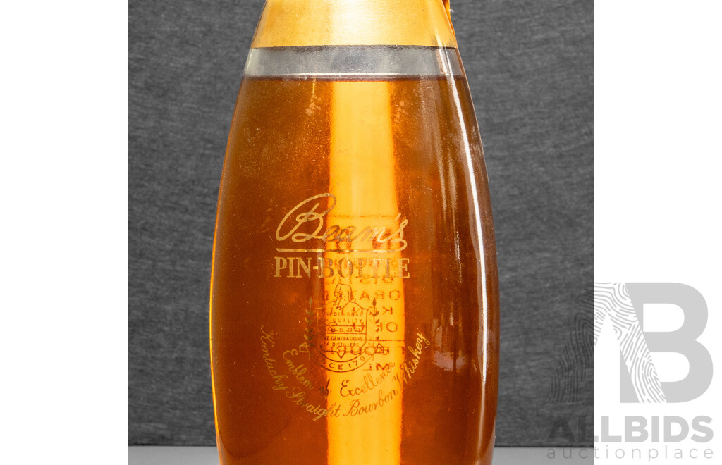 Early 1970's Beam's Pin Bottle Kentucky Straight Bourbon Whiskey
