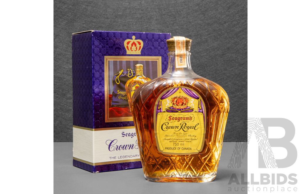 Vintage Seagram's Crown Royal Blended Canadian Whisky, 1969 Bottling