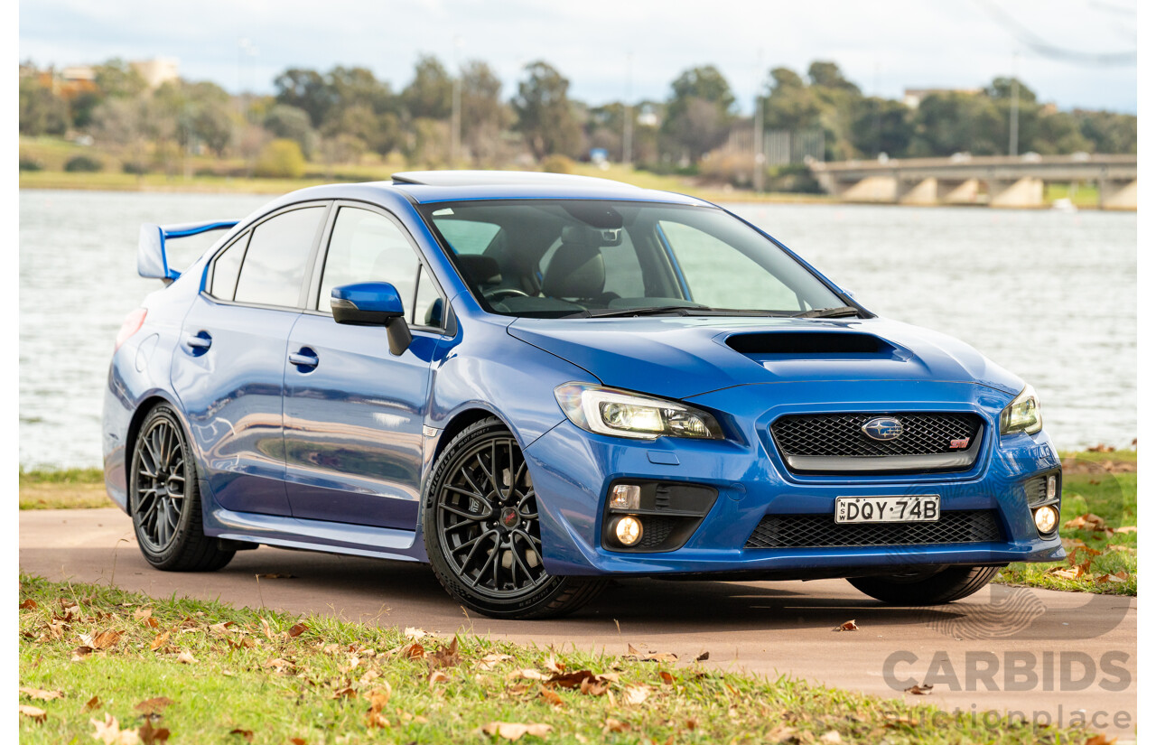 07/2017 Subaru WRX STI Premium (AWD) MY17 4D Sedan Lapis Blue Turbo 2.5L