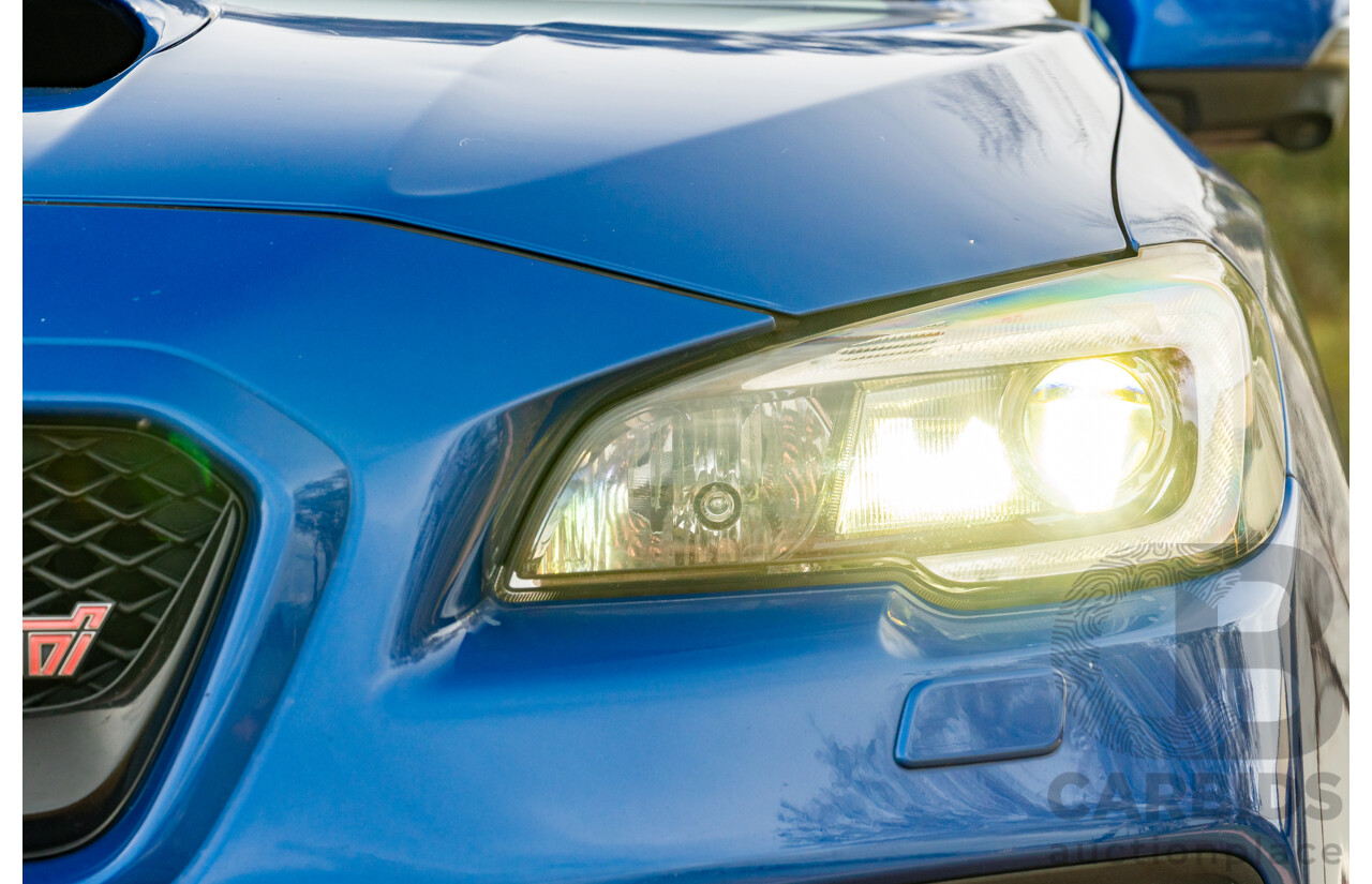 07/2017 Subaru WRX STI Premium (AWD) MY17 4D Sedan Lapis Blue Turbo 2.5L