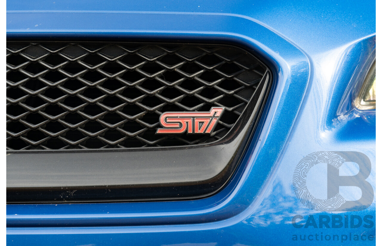 07/2017 Subaru WRX STI Premium (AWD) MY17 4D Sedan Lapis Blue Turbo 2.5L