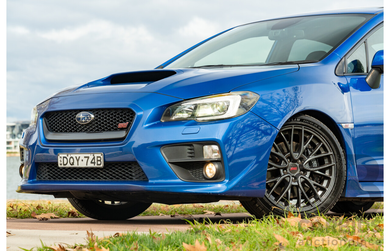 07/2017 Subaru WRX STI Premium (AWD) MY17 4D Sedan Lapis Blue Turbo 2.5L