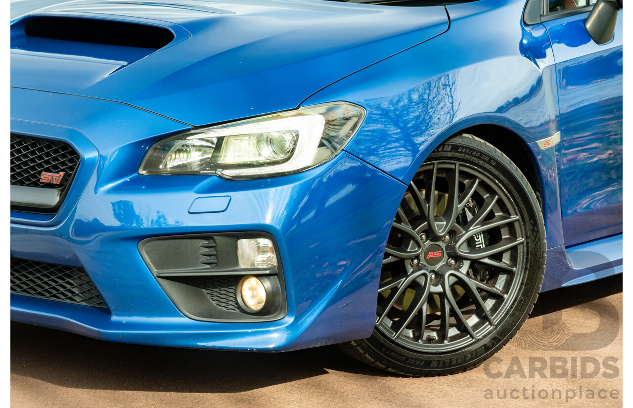 07/2017 Subaru WRX STI Premium (AWD) MY17 4D Sedan Lapis Blue Turbo 2.5L