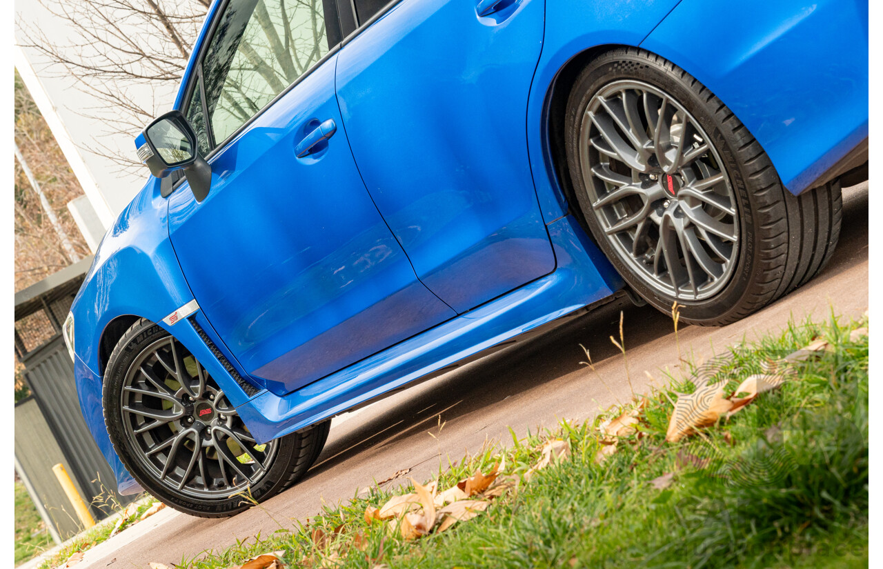 07/2017 Subaru WRX STI Premium (AWD) MY17 4D Sedan Lapis Blue Turbo 2.5L