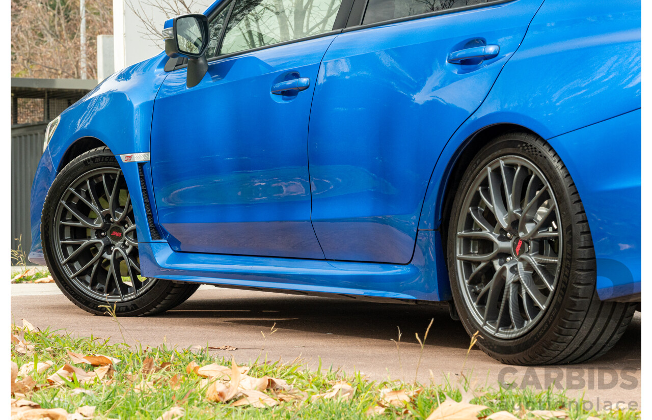 07/2017 Subaru WRX STI Premium (AWD) MY17 4D Sedan Lapis Blue Turbo 2.5L