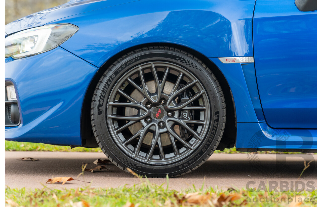 07/2017 Subaru WRX STI Premium (AWD) MY17 4D Sedan Lapis Blue Turbo 2.5L