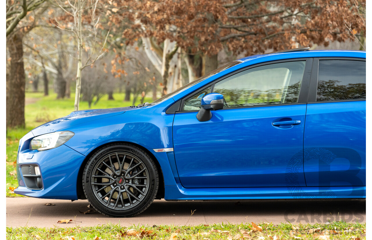 07/2017 Subaru WRX STI Premium (AWD) MY17 4D Sedan Lapis Blue Turbo 2.5L