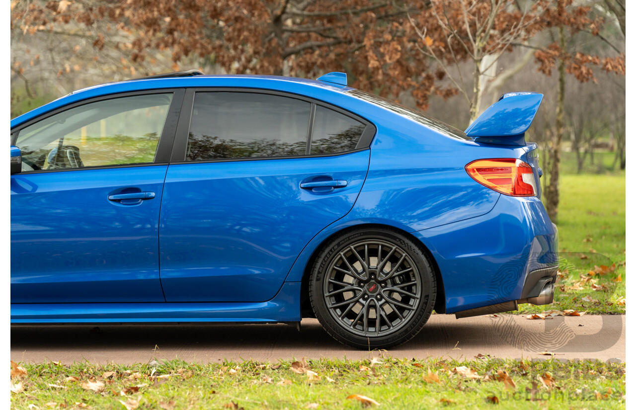 07/2017 Subaru WRX STI Premium (AWD) MY17 4D Sedan Lapis Blue Turbo 2.5L